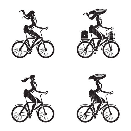 Female bikeのイラスト素材