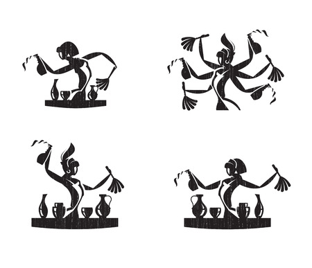 Housekeeper  Icons  Vector formatのイラスト素材