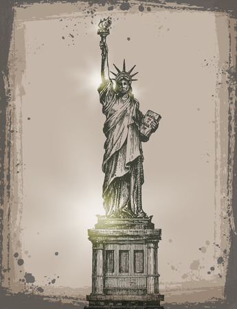 Statue of Liberty. Vector formatのイラスト素材
