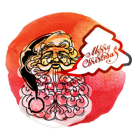 Santa Claus. Creative Christmas card. merry Christmasのイラスト素材