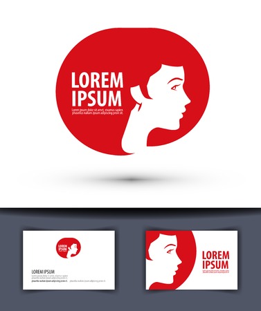 Beauty salon. icon, emblem, template, business cardのイラスト素材