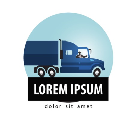Trucking. truck on a white background. vector illustrationのイラスト素材