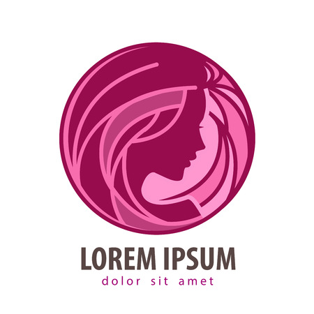 head of a beautiful girl on a white background. vector illustrationのイラスト素材