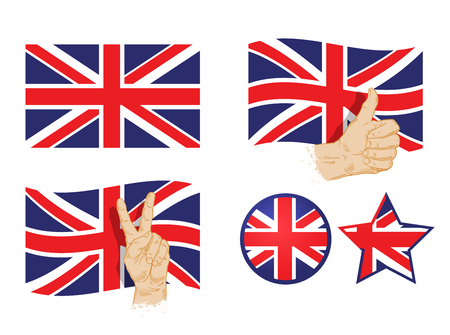 England flag isolated on white background. vector illustrationのイラスト素材