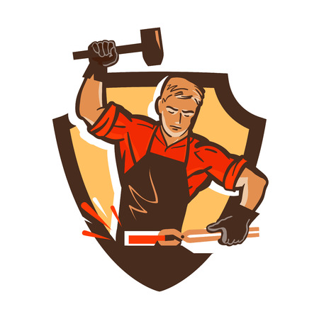 blacksmith, smithy  icon. vector illustrationのイラスト素材