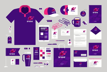 Business design. Corporate identity template. Logo, label, brand promotion. Vector illustrationのイラスト素材