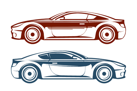 Racing car, vehicle, auto vector illustrationのイラスト素材