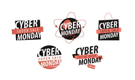 Sale concept. Cyber Monday label. Vector illustrationのイラスト素材