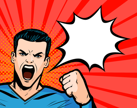 Man protesting fist. Protest, opposition, revolution concept.のイラスト素材