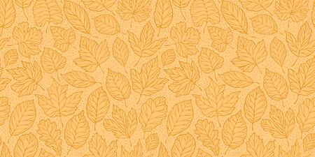 Autumn leaves seamlessのイラスト素材