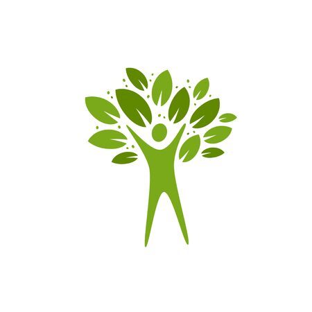 Ecology logo on whiteのイラスト素材