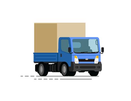 Truck delivery, trucking. Transport, moving vector illustrationのイラスト素材