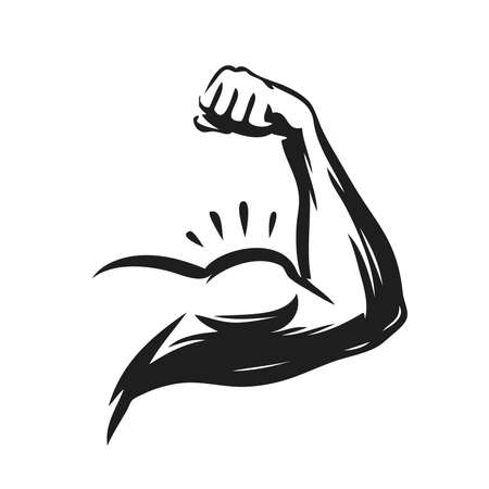 Strong muscle arm. Power symbol vector illustrationのイラスト素材