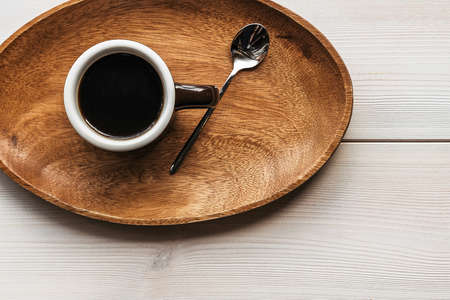 Coffee americano espresso cup. Coffee in a cup of Americano espresso.の写真素材