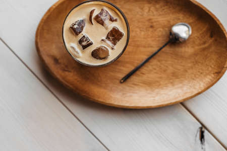 Espresso tonic in cup Espresso tonic in a cupの写真素材