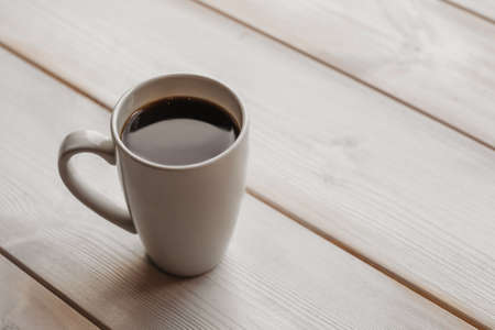 Americano espresso coffee on a wood tray. coffee americano espresso wooden.の写真素材
