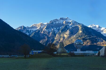 The mountains and valleys. Sky and clouds in the mountains.の写真素材