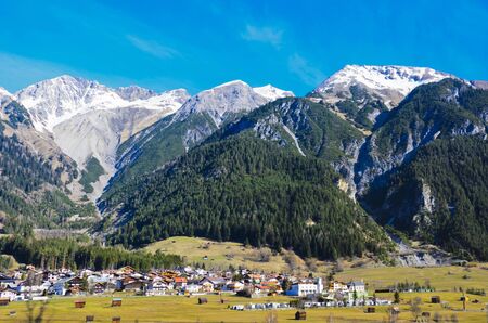 The mountains and valleys. Sky and clouds in the mountains.の写真素材