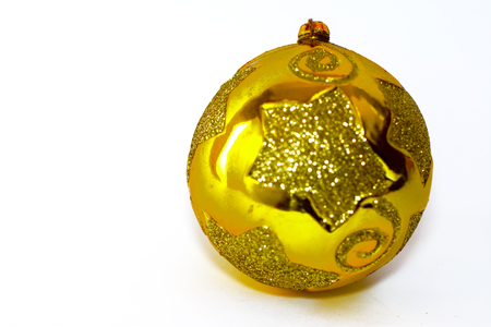 New Year's toys and figurines on a white backgroundの写真素材