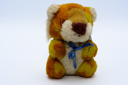 Children's toys and figurines on a white backgroundの写真素材