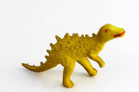 Children's toys and figurines on a white backgroundの写真素材