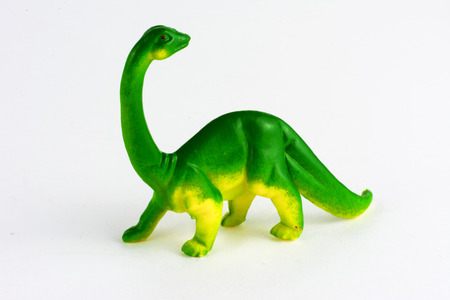 Children's toys and figurines on a white backgroundの写真素材