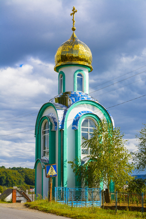 Village Church in a small village in western Ukraineの写真素材