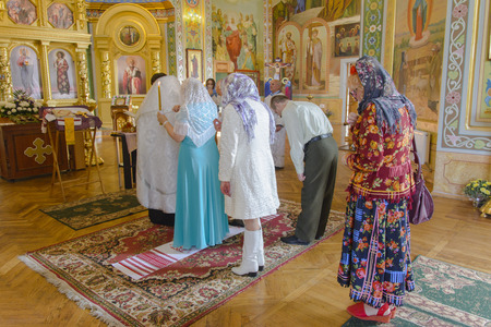 Church wedding of a married couple on October 2, 2016 in the Orthodox Church of Zhytomyr