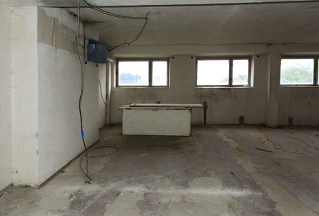 Training class without repair in Zhytomyr higher educational institution in Ukraine. October 2017.のeditorial素材