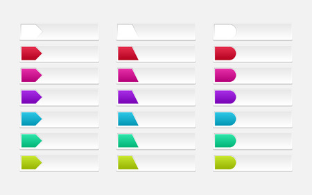 Set of diverse buttons for web design.のイラスト素材