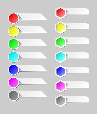 Set of diverse buttons for web design.のイラスト素材