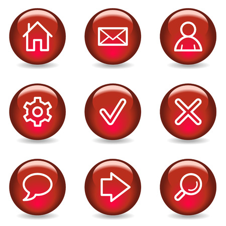 Basic web icons, red glossy seriesのイラスト素材