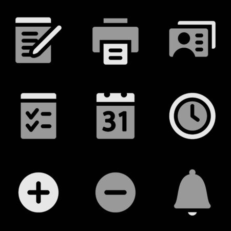 Organizer web icons, grayscale seriesのイラスト素材