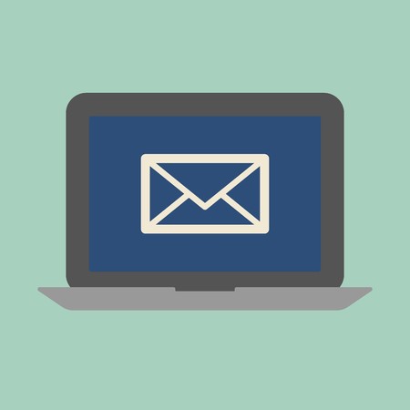 Laptop mail conceptのイラスト素材