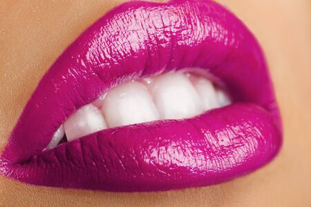 pink lipsの写真素材