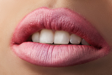 pink lipsの写真素材