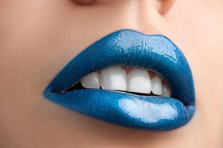 blue lipsの写真素材