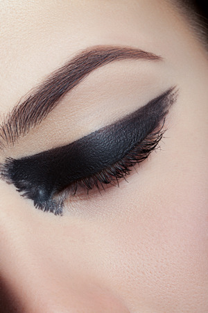 Colorful eye makeup closeup.の写真素材