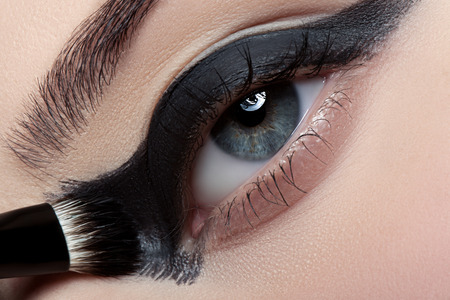 Colorful eye makeup closeup.の写真素材