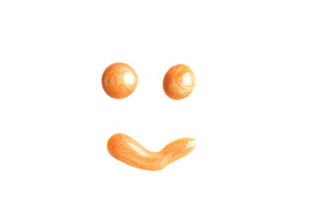 Beautiful makeup on a white background.の写真素材