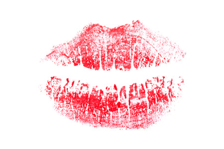 Beautiful makeup on a white background.の写真素材