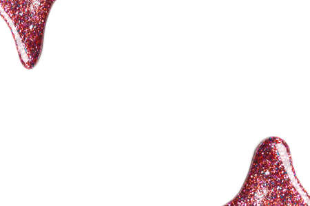 Beautiful makeup on a white background.の写真素材