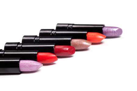 Red shine on natural lips close-up.の写真素材