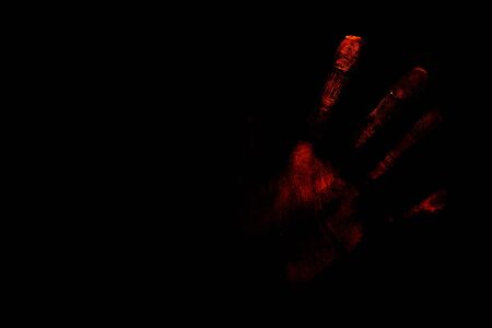 Bright neon glows under ultraviolet cosmetics.の写真素材