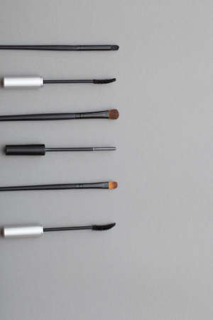 Cosmetic brushes for a make-up the top view