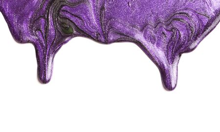 Drip paint on a white background.の写真素材