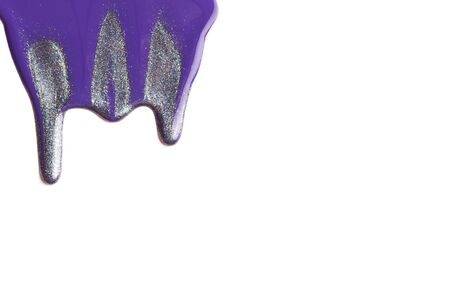 Drip paint on a white background.の写真素材