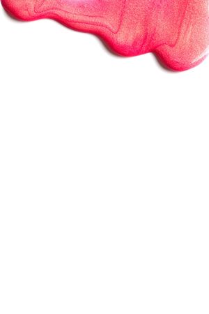 Drip paint on a white background.の写真素材