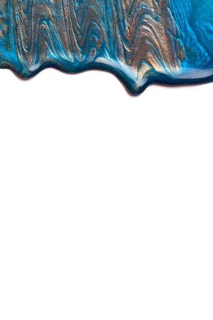 Drip paint on a white background.の写真素材