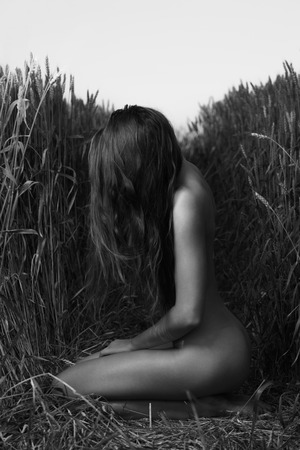 Very beautiful naked girl .の写真素材